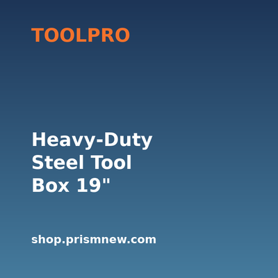 Heavy-Duty Steel Tool Box 19"