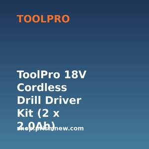 ToolPro 18V Cordless Drill Driver Kit (2 x 2.0Ah)