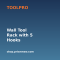 Wall Tool Rack with 5 Hooks